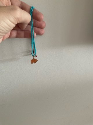 Collar Tous Elefante Turquesa Plata de TOUS