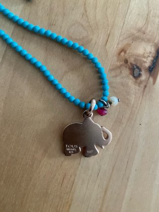 Collar Tous Elefante Turquesa Plata de TOUS