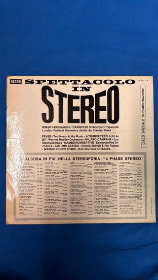 Disco Vinile Spettacolo in Stereo Decca