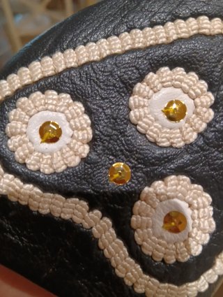 Babuchas de cuero negras talla 39