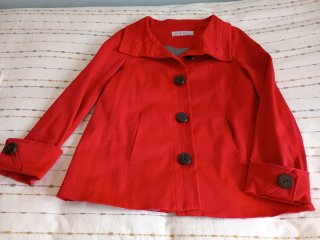 Abrigo mujer entretiempo rojo