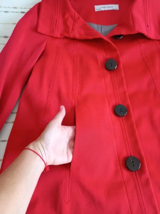 Abrigo mujer entretiempo rojo