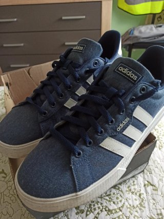Zapatillas lona ADIDAS azul y blanco