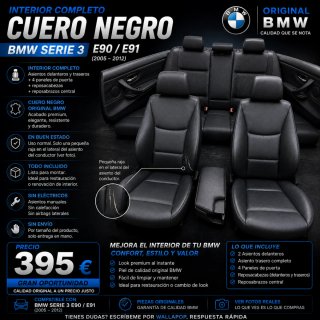 Asientos Cuero Negro BMW Serie 3 E90/E91