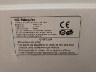 Microondas Orbegozo con Grill
