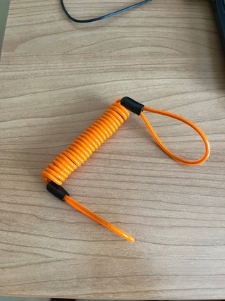 Cable Espiral Candado Moto Naranja