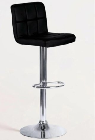 Taburete alto piel negro