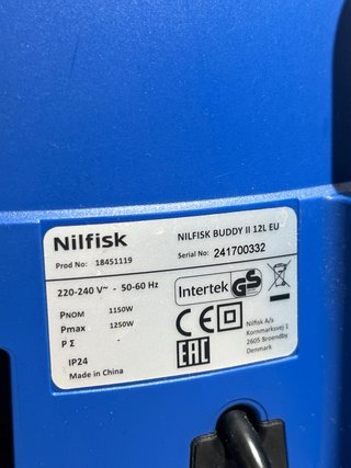 Nilfisk Buddy II 12L Aspirador Agua/Polvo