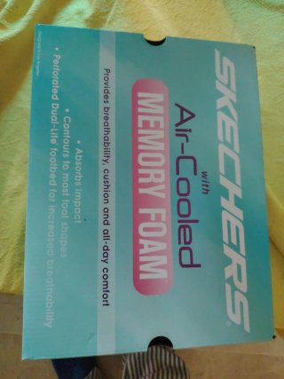 Zapatillas Skechers Beige y Azul