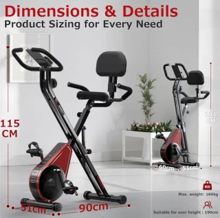 Bicicleta estática plegable magnética 3 en 1