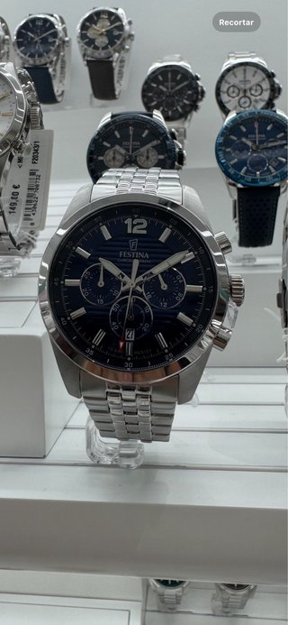 Reloj Festina Cronógrafo Azul y Plateado