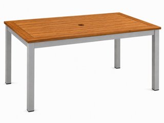Conjunto terraza madera y metal