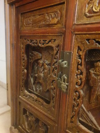 Mueble Oriental Madera Tallada