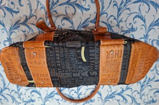 Bolso Nannini Textil y Piel Marrón/Negro