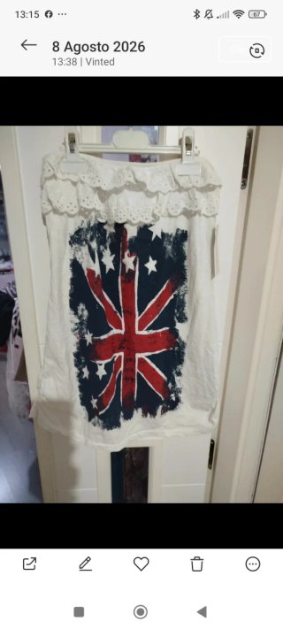Blusa palabra de honor Union Jack