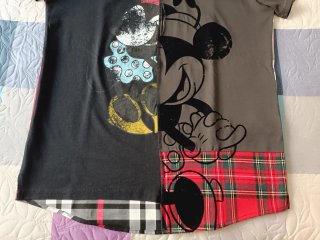 Camiseta Desigual Mix Minnie Tartán