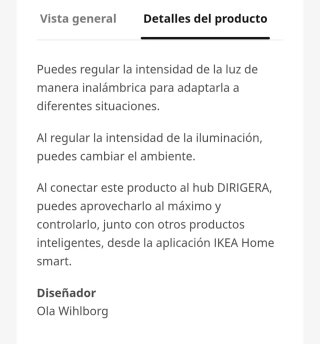 Lámpara Techo LED IKEA  NYMÅNE Inalámbrica