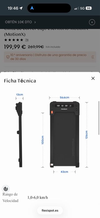 Cinta de correr bajo escritorio MotionX