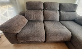 Sofá eléctrico con chaiselongue motorizado