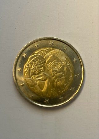 Moneda 2 € Francia conmemorativa A.Rodin circulada