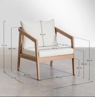 Sklum Sillón de jardín en madera de acacia Kaela