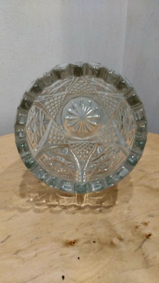 Jarrón cristal tallado vintage
