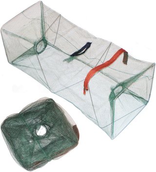 Nasa de pesca para cebo vivo, plegable, talla L