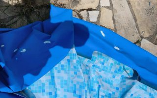Piscina desmontable azul