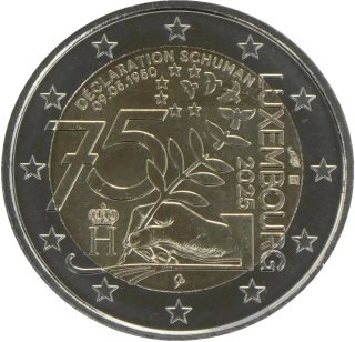 2€ Luxemburgo 2025 Schuman Conmemorativa