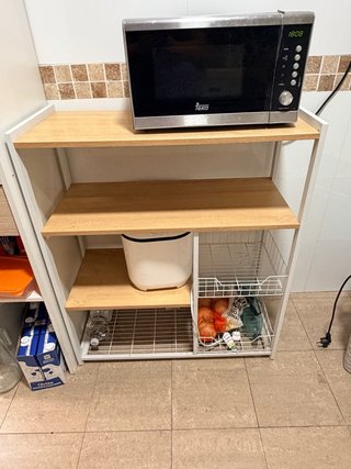 Mueble auxiliar cocina madera y metal