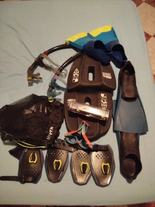 Pack Natación: Aletas, Gafas, Tubo