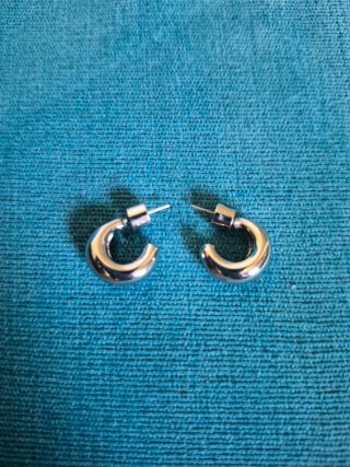 Pendientes Aros Plateados