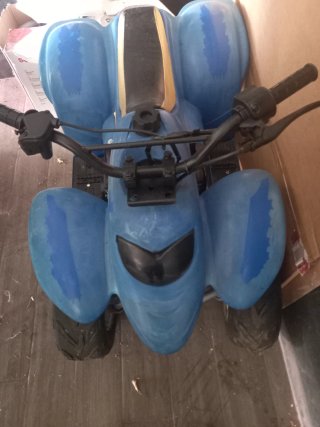 Quad infantil 50cc azul y dorado