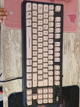 Teclado Mars Gaming Negro y Rosa