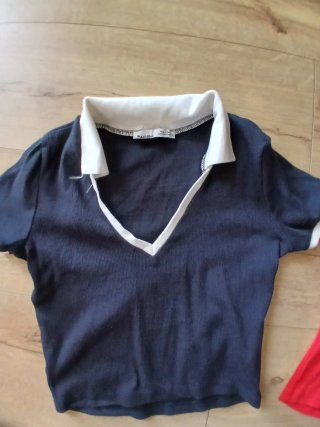Top donna Pull&Bear blu e rosso