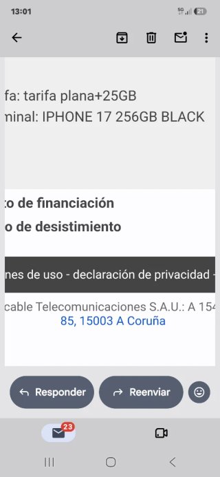 iPhone 17 256GB Negro