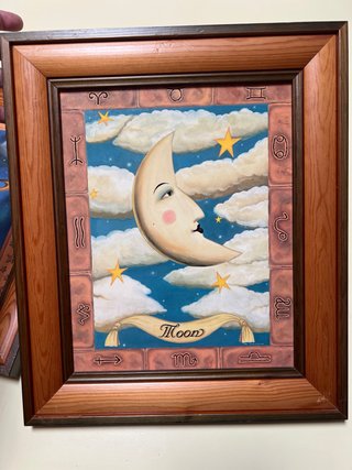 Cuadros decorativos de planeta saturno y luna