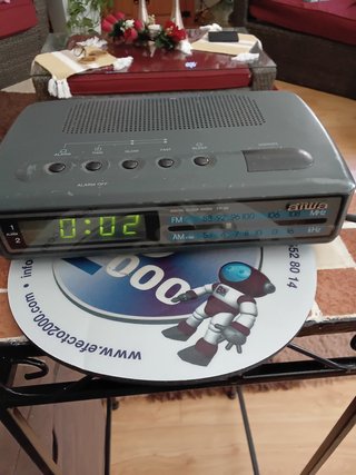 Radio Reloj Digital Negro