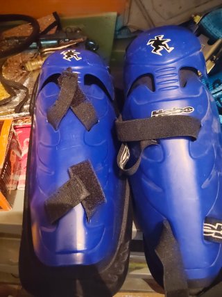 Rodilleras azules para deportes