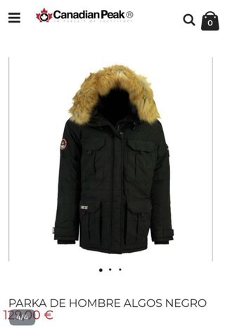 Parka Hombre Canadian Negra