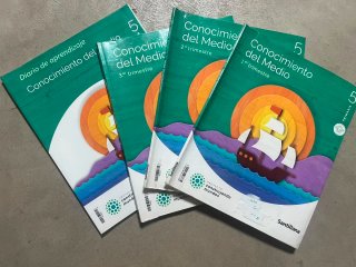 Lote libros Lengua, Mat. y Conocimiento 5° Primari