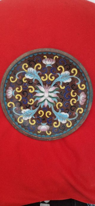 Platito antiguo chino cloisonné