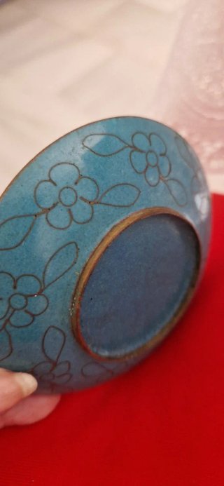 Platito antiguo chino cloisonné