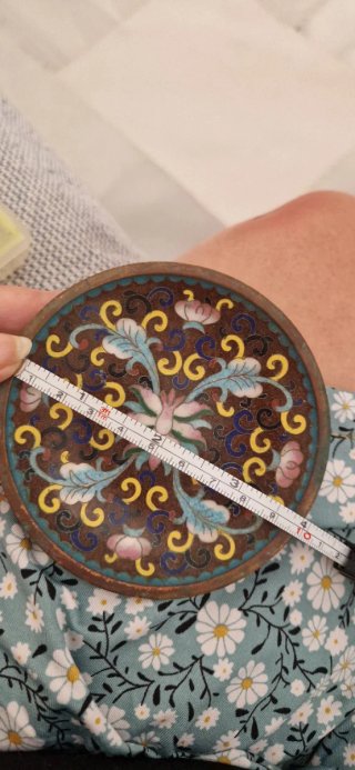 Platito antiguo chino cloisonné