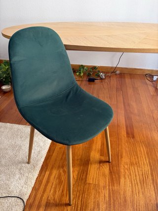 Mesa ovalada roble Maisons du Monde + 7 sillas