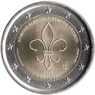 2 € Portugal 2025 Conmemorativa Scout