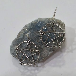 Pendientes Plata 925 Pentagrama