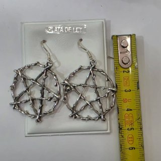 Pendientes Plata 925 Pentagrama
