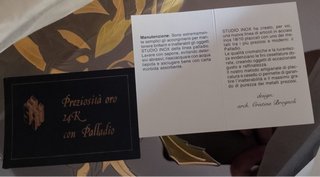 Vassoio Studio Inox decorato oro