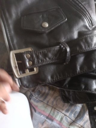 Chaleco Cuero Schott NYC Negro